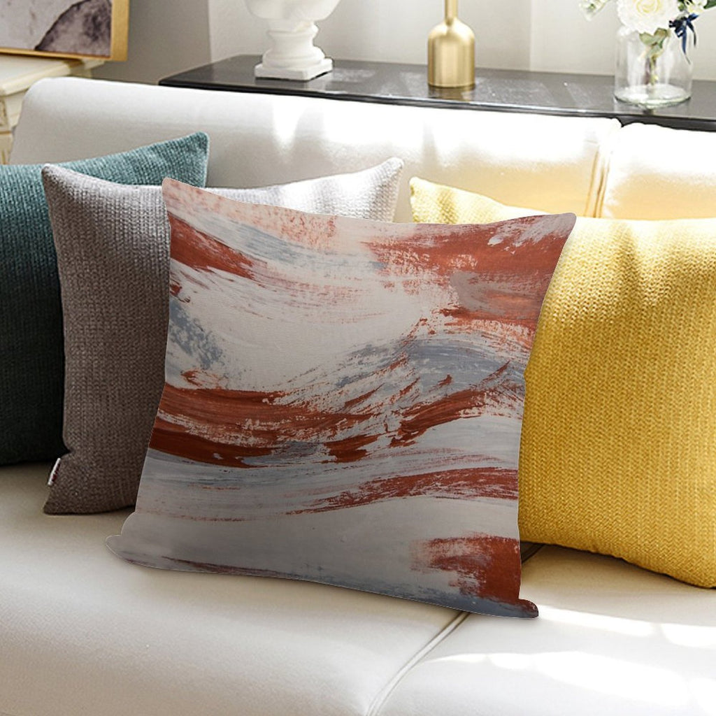 Rust, Slate And Earth Soft Skin-Friendly Throw Pillow