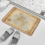 Map of Neverland  Easy To Clean Bath Mat