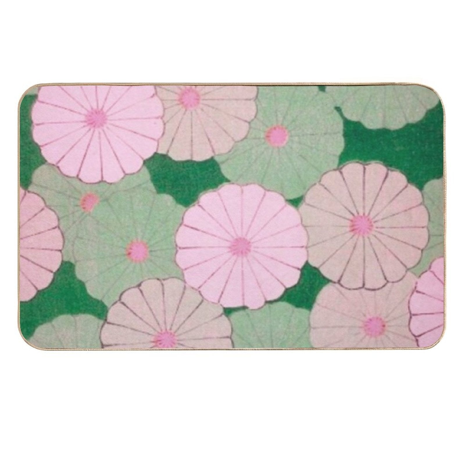 Vintage Japanese Art Print (Cool)  High-Traffic Bath Mat