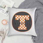 Checked T - Tennessee Soft Decorative Cover Throw Pillow