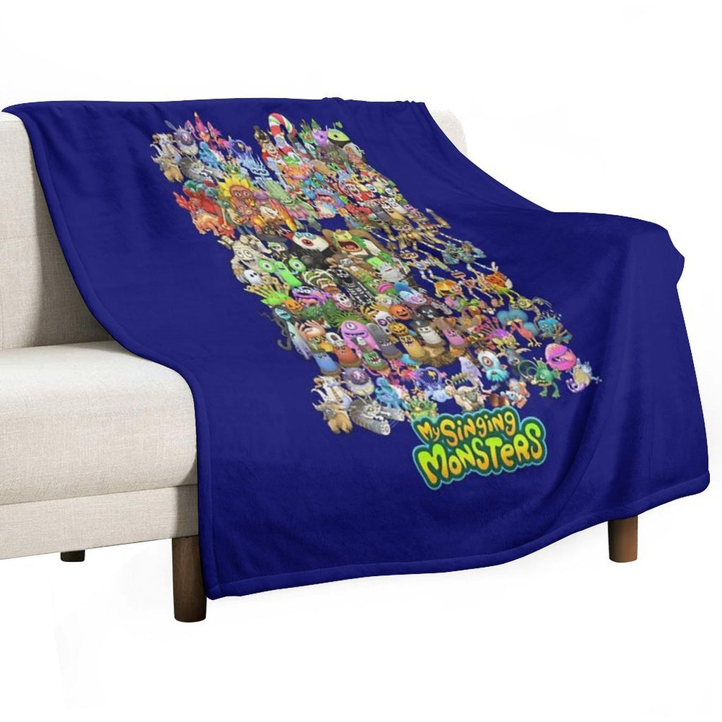 Singing Monsters Group Photo Velvety-soft Throw Blanket