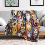 Cute Cats Durable Throw Blanket