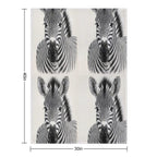 Realistic Black And White Zebra Portrait All-season Throw Blanket