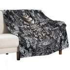 Spider Silver Black Eco-conscious Throw Blanket