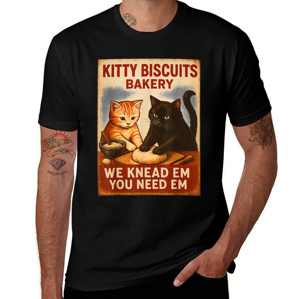 Kitty Biscuits Bakery We Knead Em You Need Em Funny Cat  Versatile T-Shirt