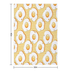 Kawaii Egg Pattern Machine-washable Throw Blanket