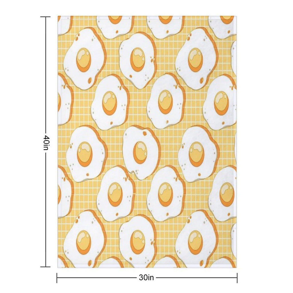 Kawaii Egg Pattern Durable Throw Blanket
