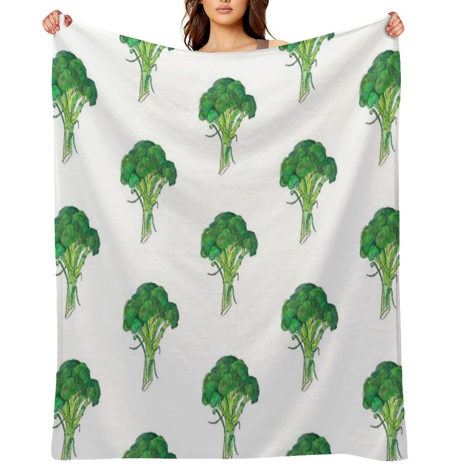 Broccoli Anti-pilling Throw Blanket