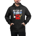 Womens 12th Baseball Birthday Twelve Year Old Baseball Player Drip Cotton-Polyester Blend Hoodie