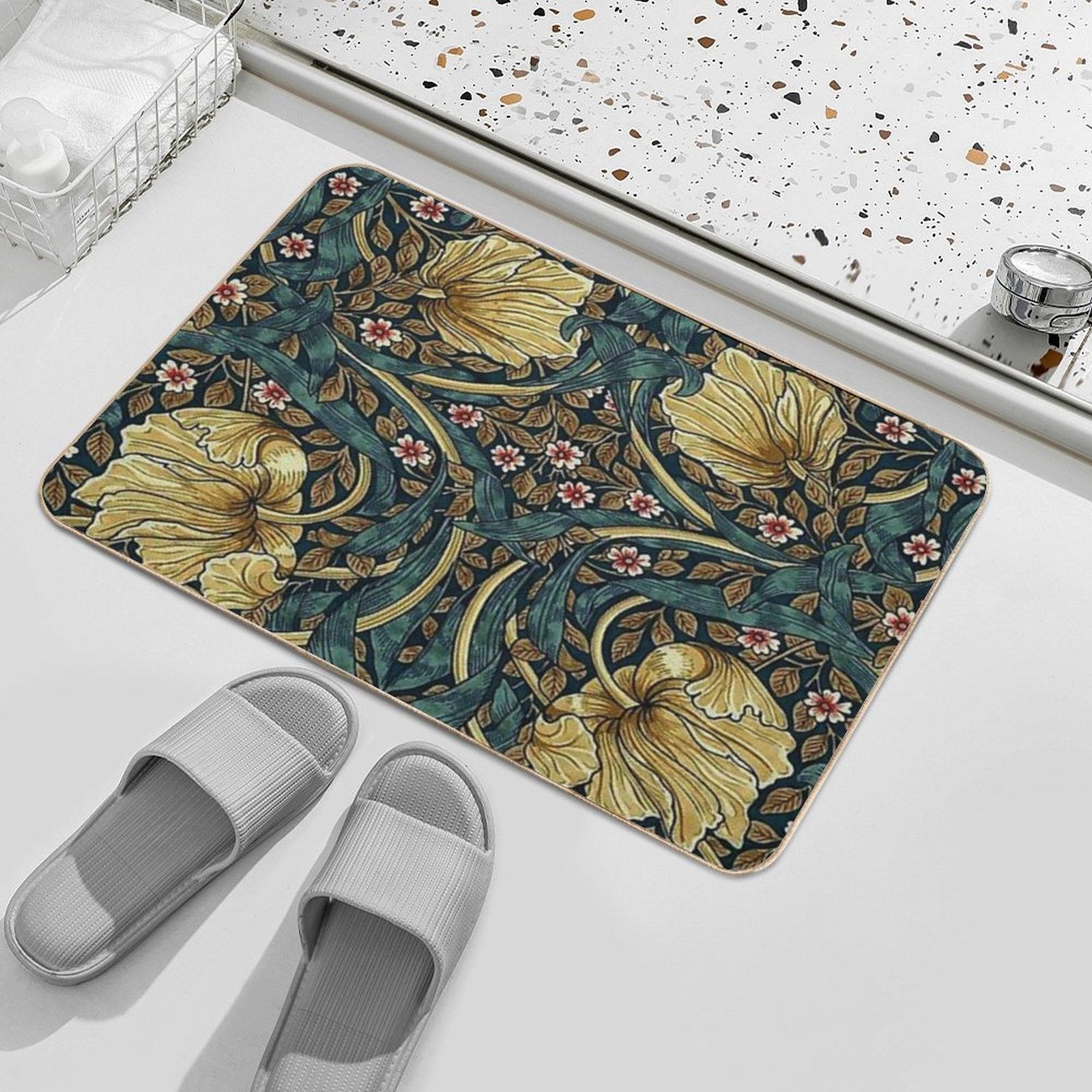 William Morris Pimpernel  Repositionable Bath Mat