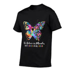 We Believe in Miracles Fight In All Color Support The Cancer  Polyester Blend T-Shirt