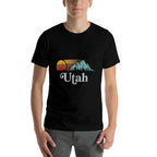 Utah Vintage Mountain Sunset Eighties Retro Graphic  Classic T-Shirt