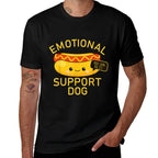 Funny Emotional Support Dog Hot Dog Kawai 4th of July  Versatile T-Shirt