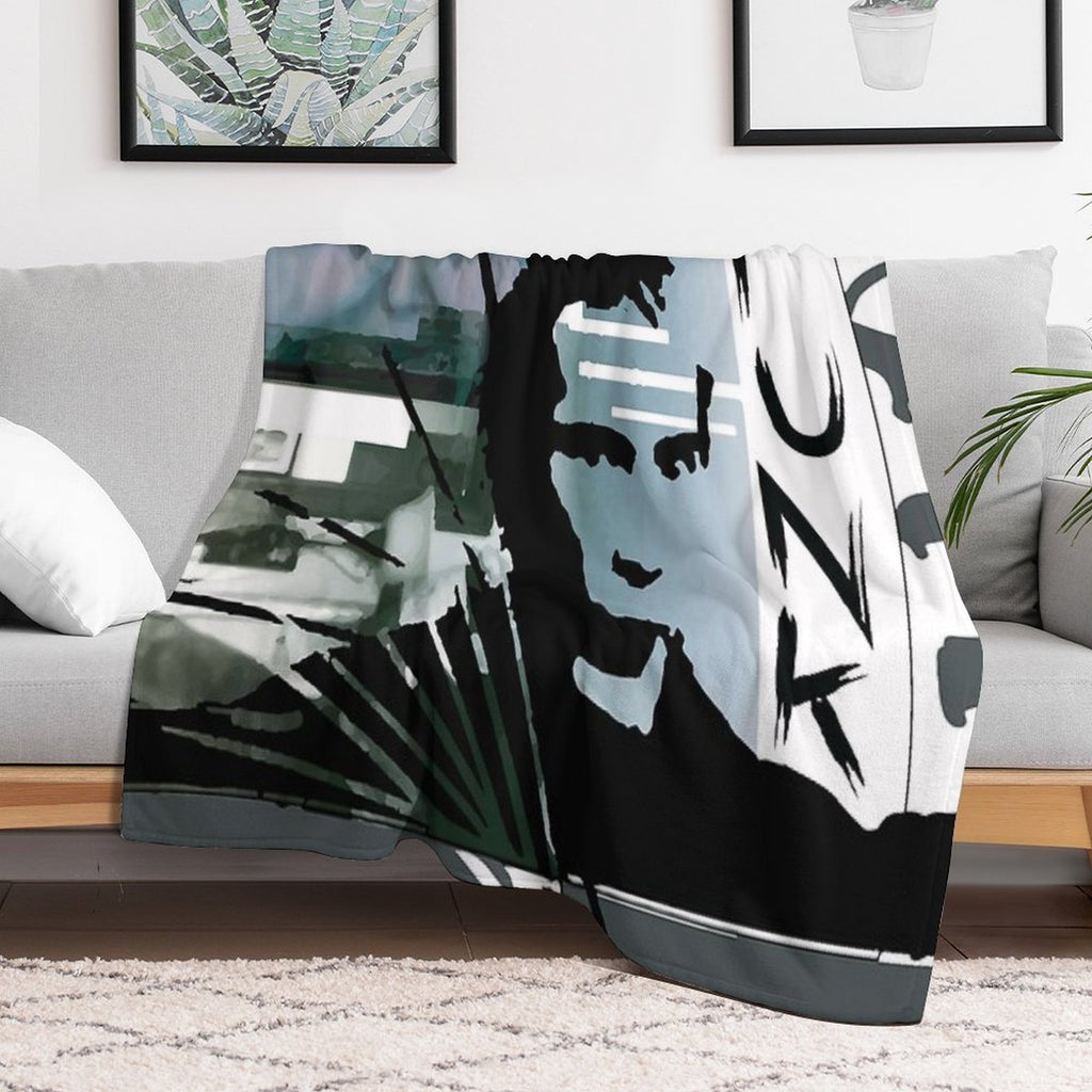 Punk Machine-washable Throw Blanket