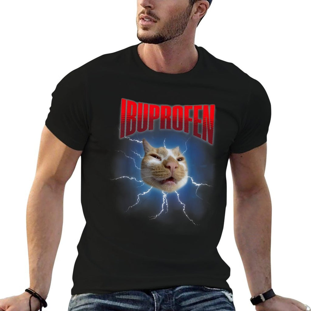Funny Ibuprofen Cat Hilarious Cat Meme Women Men Kids  Lightweight T-Shirt