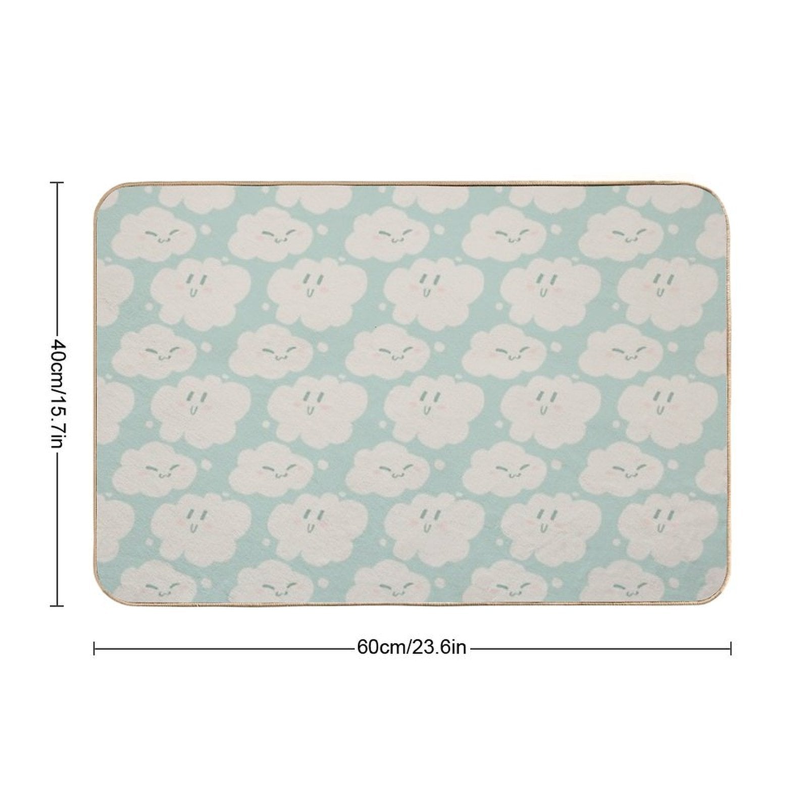 Happy Clouds  Stain-Proof Bath Mat