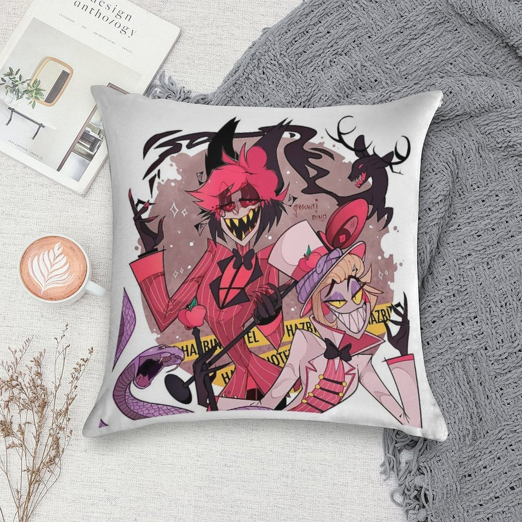 Alastor And Lucifer Soft Skin-Friendly Throw Pillow