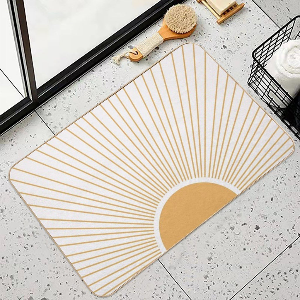 Sunrise Art, Modern Boho Sun  Anti-Trip Bath Mat