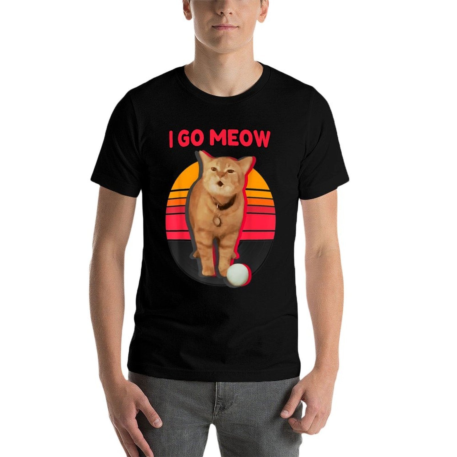 I Go Meow Cat Meme Funny Memes Internet Memes Cat Lover Joke Men Women Kids  Versatile T-Shirt