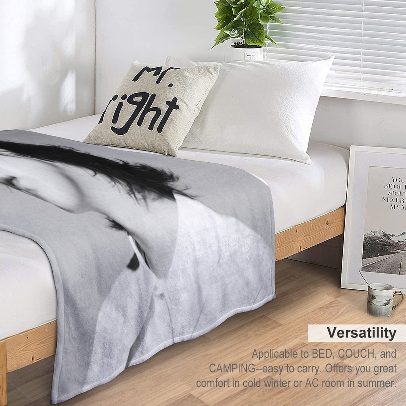 Majestic Long Haired Yoongi Compact Throw Blanket