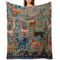 Whimsical Beastly Animals Wrinkle-free Throw Blanket