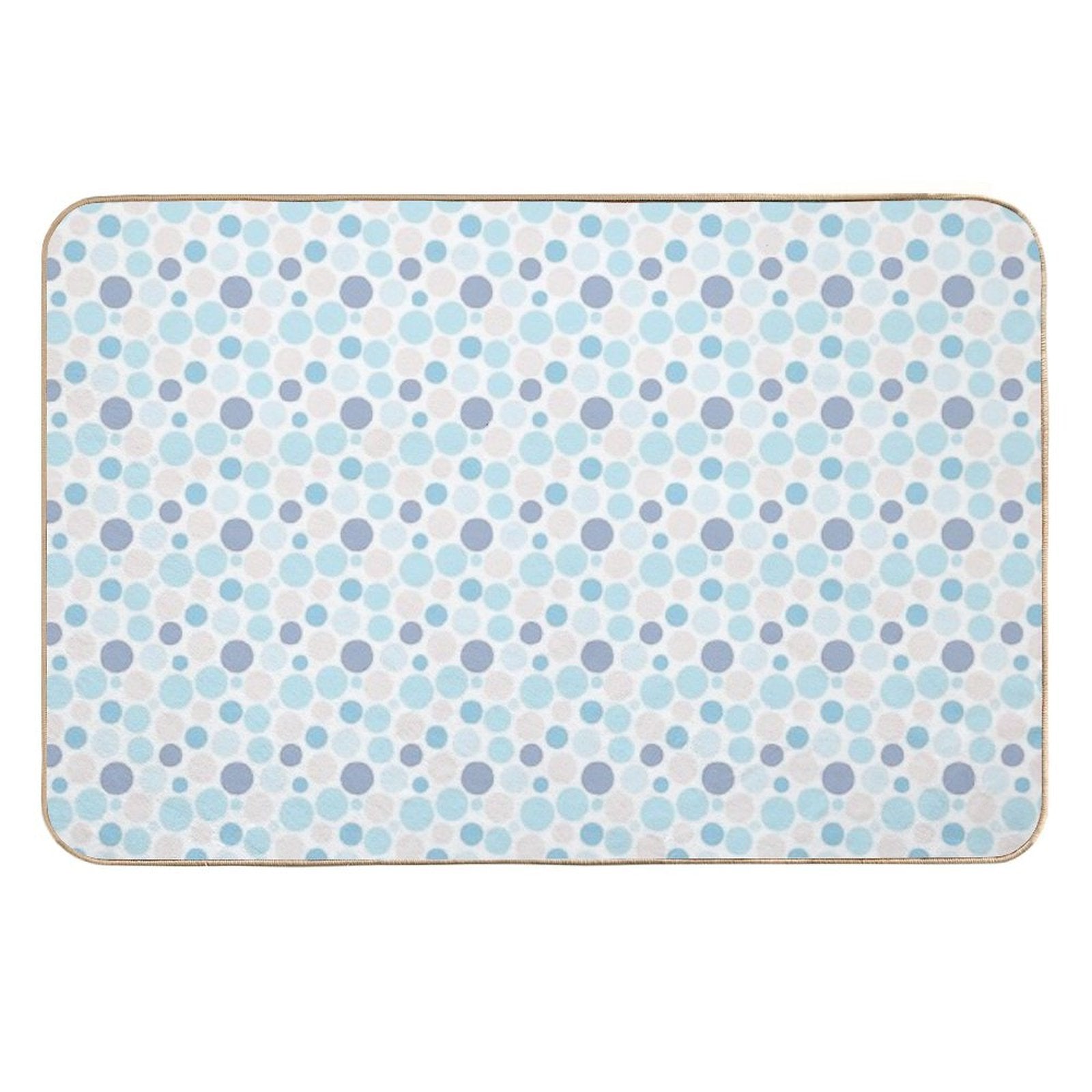 Abstract Circle Pattern - Blue And Grey  Dirt-Trapping Bath Mat