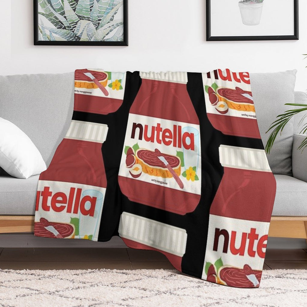 Nutella - Jar Chocolate Hezelnut Cocoa Spread Versatility Throw Blanket