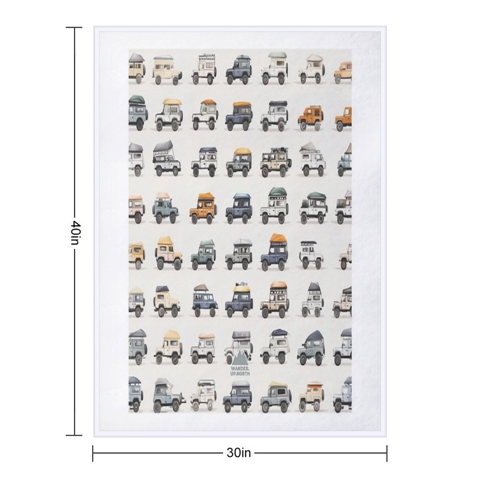 Adventure 4x4 Camping Rig Motif - 2  Wilderness Motif Series Quick-dry Throw Blanket