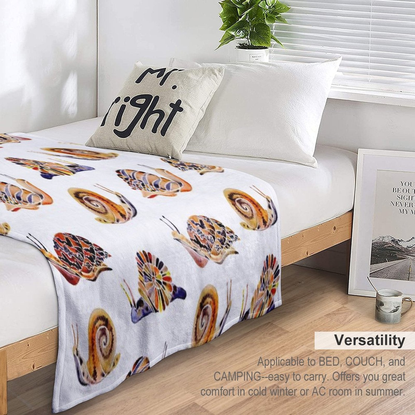 Snail Collection Compact Throw Blanket