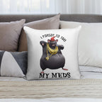 Biggie Cheese I Forgot to Take My Meds Soft Durable Construction Throw Pillow