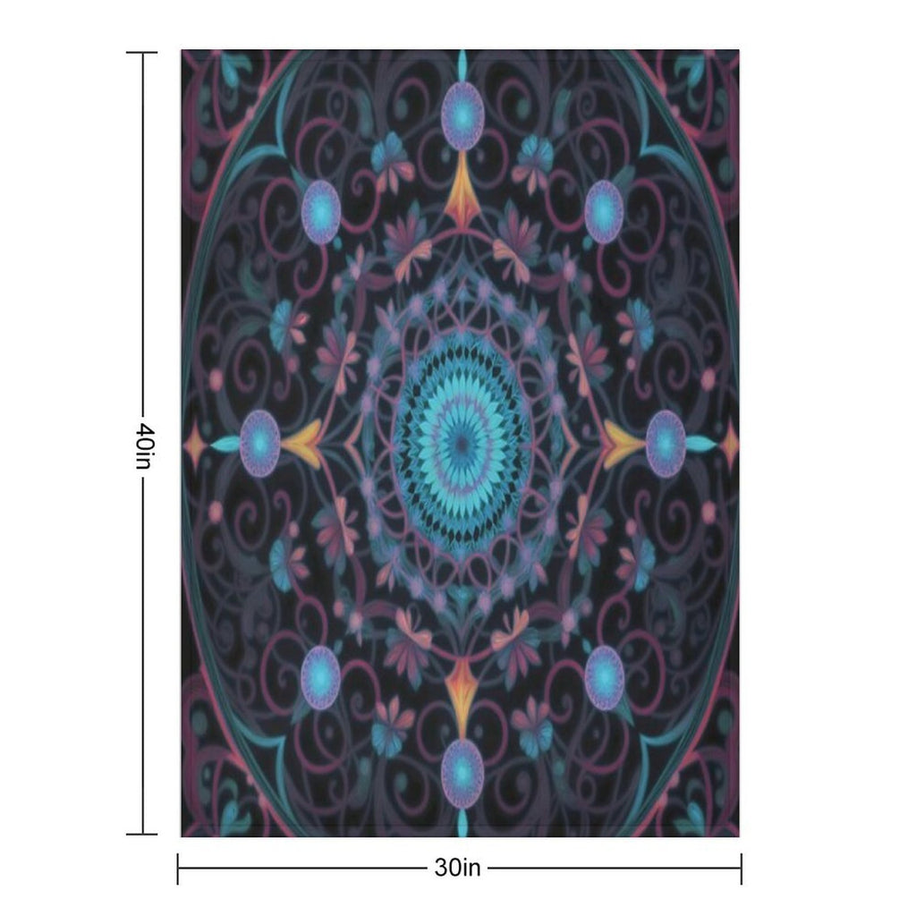 Kaleidoscopic Harmony Compact Throw Blanket