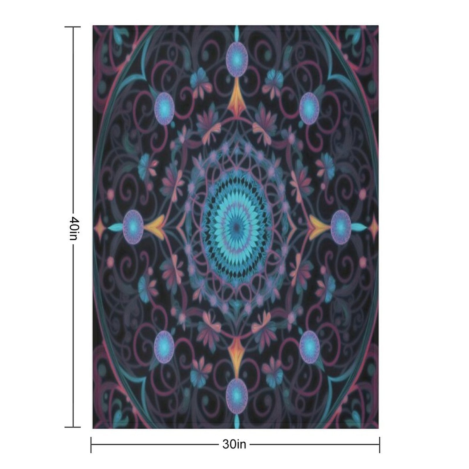 Kaleidoscopic Harmony Compact Throw Blanket