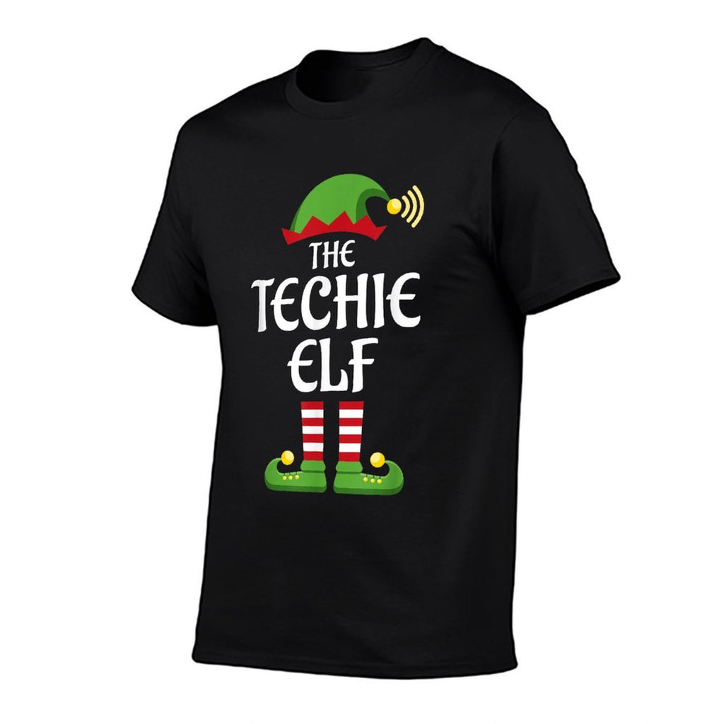 Techie Elf Family Matching Group Christmas  Easy-care T-Shirt