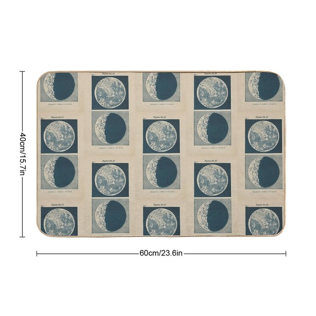 Full And Crescent Moon  Dirt-Trapping Bath Mat