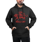 Cowgirl Riding Tiger Hell Cat Vintage Adjustable Hood Hoodie