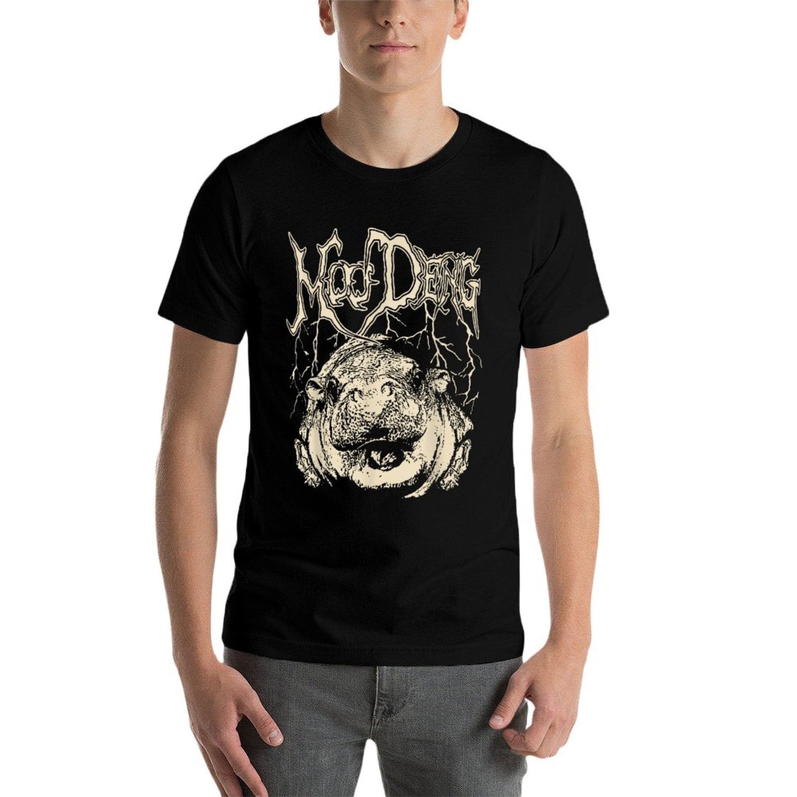 FUNNY MOO-DENG THE FAMOUS BABY PIGMY HIPPO MOODENG VINTAGE  Durable T-Shirt