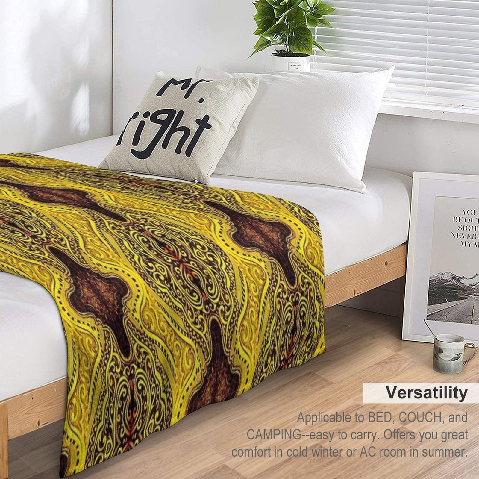Golden Glow Multi-functional Throw Blanket