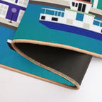 Curacao - Skyline Illustration by Loose Petals  Anti-Trip Bath Mat