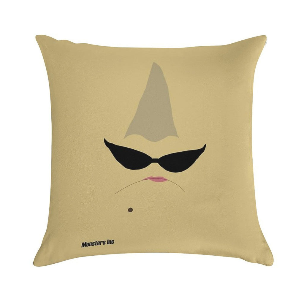 Monsters Inc Roz Minimalist Soft Fade-Resistant Throw Pillow