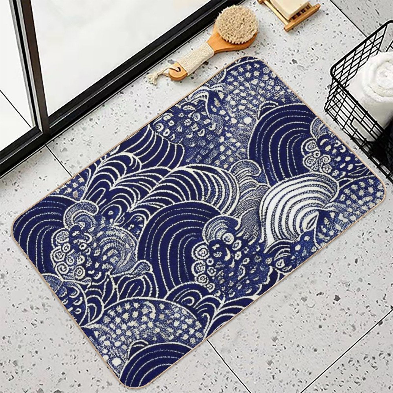 Kauai Indigo Blue #1  Odorless Bath Mat