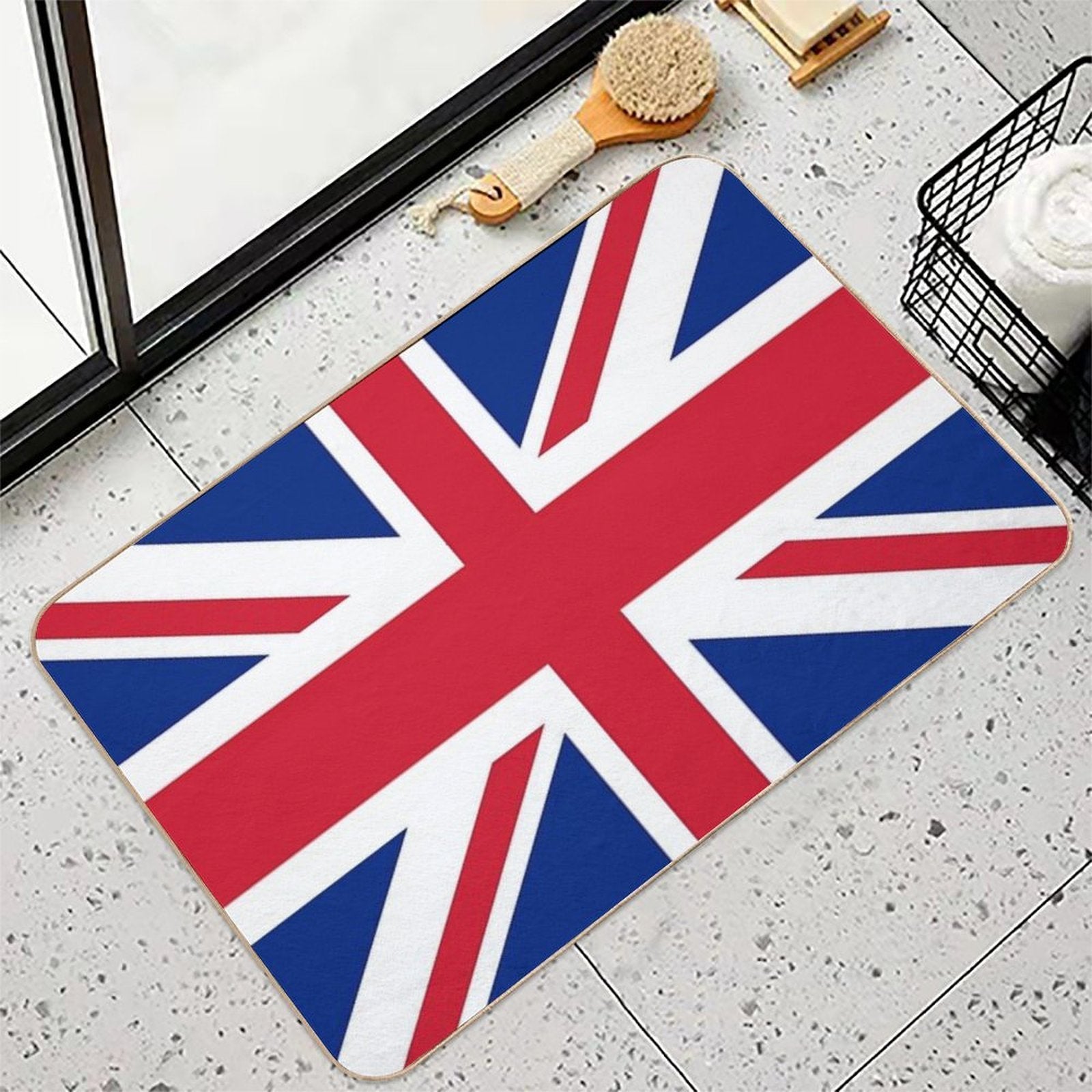 Union Jack Flag  Toxin-Free Bath Mat