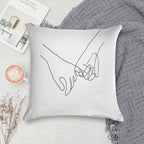 Pinky Swear - Line Art Soft High-Density Material Throw Pillow