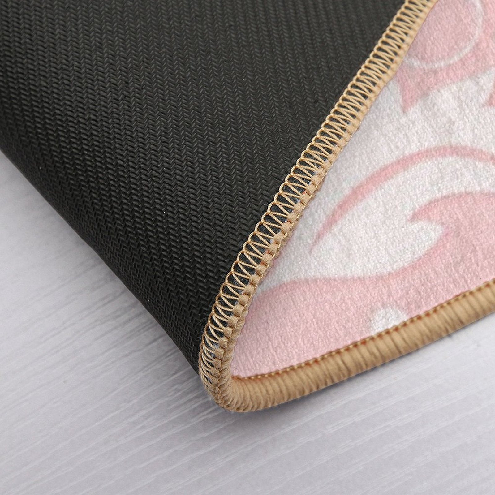 Pink Flower Print Botanical Floral Pattern  Toxin-Free Bath Mat