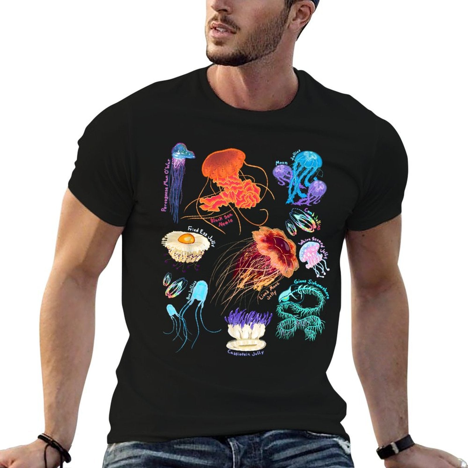 Marine Biology Jellyfish  Trendy Pattern T-Shirt