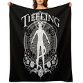 Tiefling - White Travel-friendly Throw Blanket