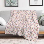 Multicolor Flower Pattern – Vibrant Floral Design for A Joyful Aesthetic Velvety-soft Throw Blanket