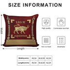 Standard of The 10th Mounted Legion - Vexillum of Legio X Equestris Soft Easy Maintenance Throw Pillow