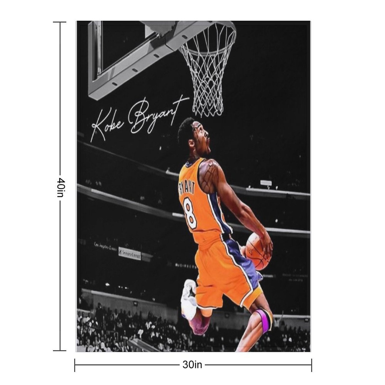 Dunk Kobe Bryant Gift-ready Throw Blanket