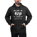 Made in 69 50 Years of Awesomeness 50th Birthday Shrink-Resistant Hoodie