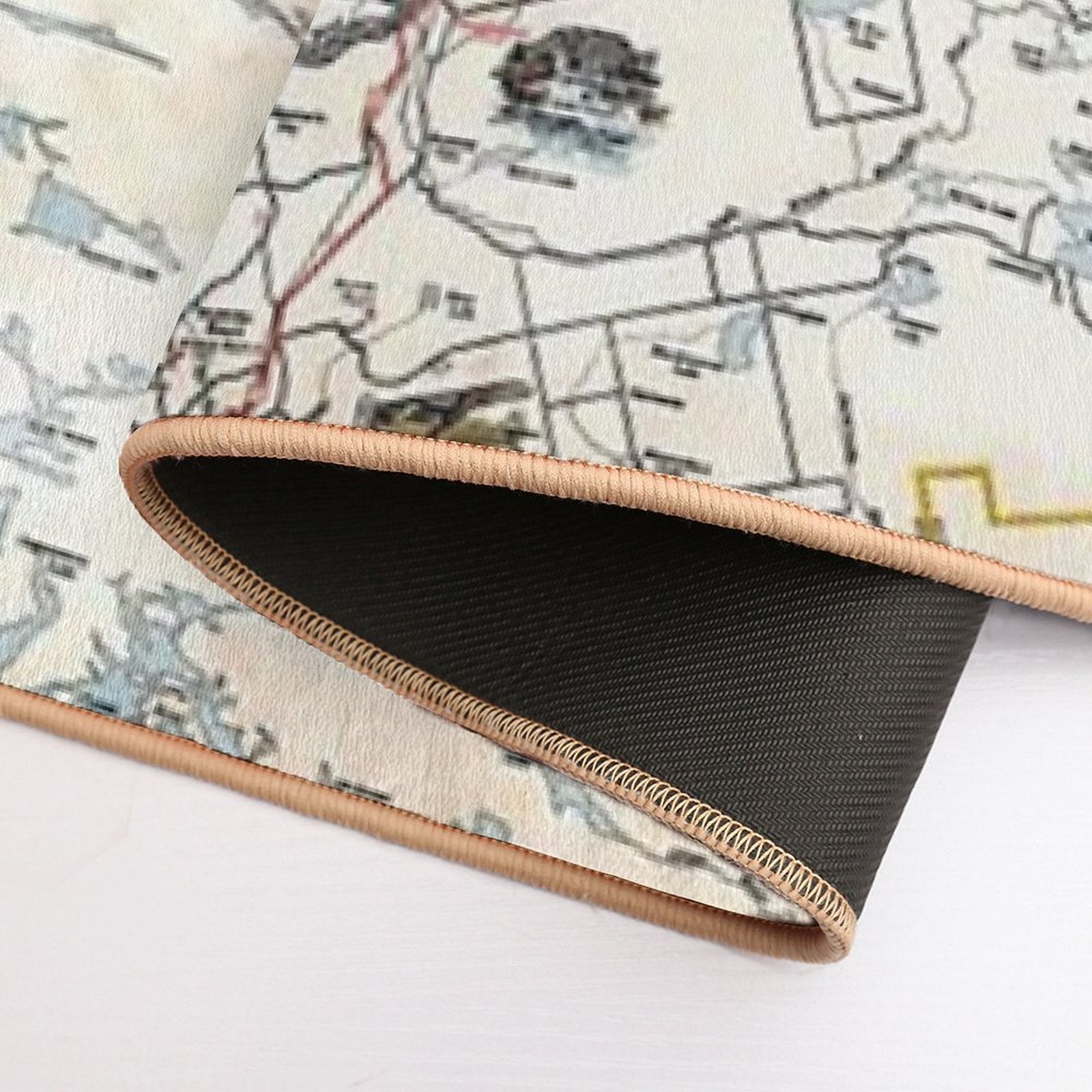 Muskoka Lakes Tourist Map 1949  Slip-Resistant Bath Mat